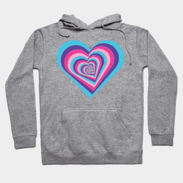 Falling in Love Valentine's Day Heart Pattern Hoodie by Vector Deluxe